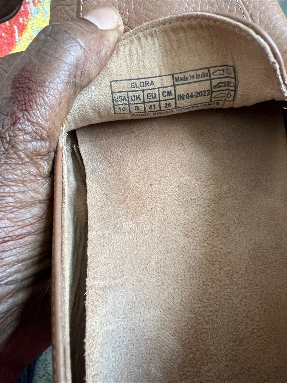 VIONIC Elora Toffee Leather Driving Loafers 10 Comfort Casual Work fall travel - Picture 7 of 8